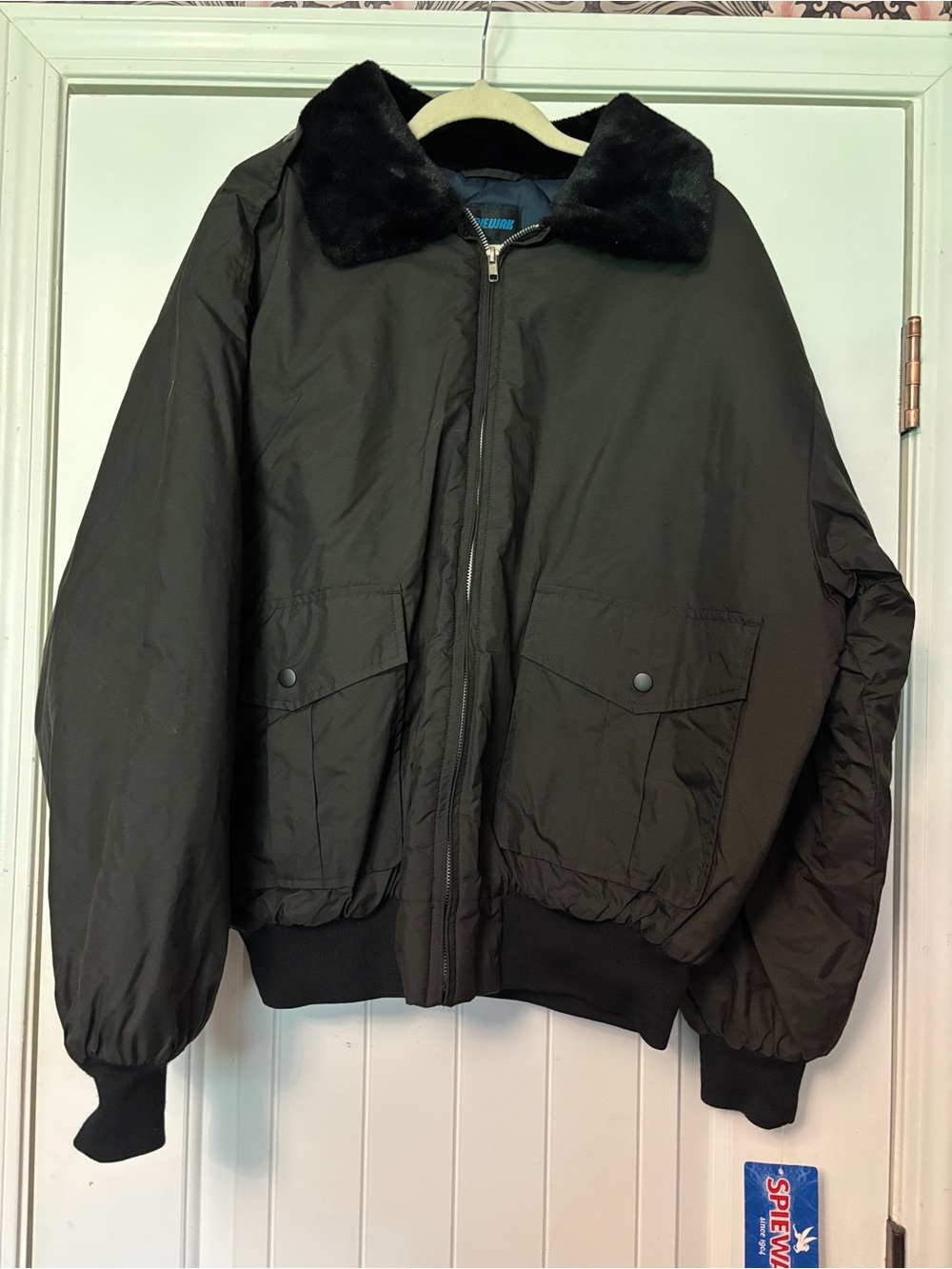 Spiewak Bomber Coat with Faux Fur Collar and Zip-Out Liner, NWT Sample Large